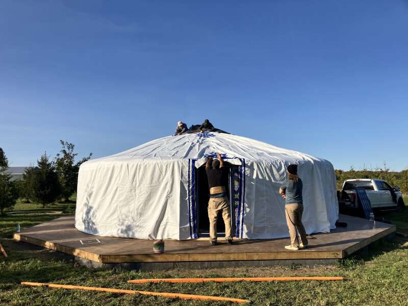 Yurt almost done.