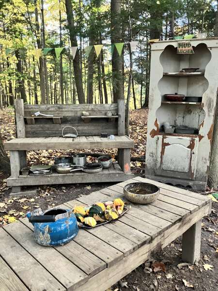 Mud kitchen in the forest