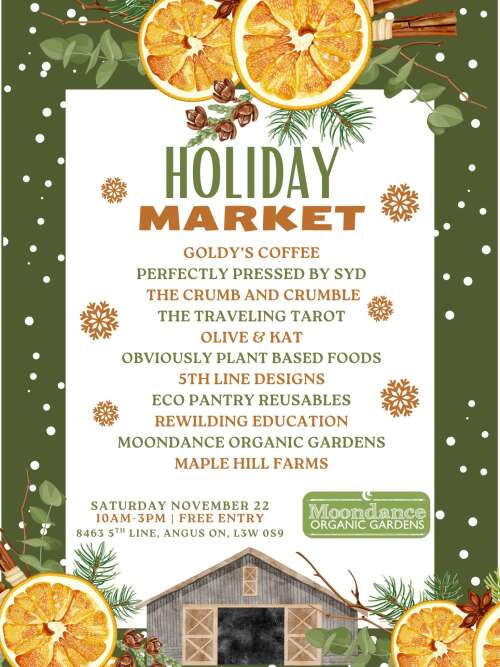 Holiday Market in the Barn, Seasonal food and great Vendors