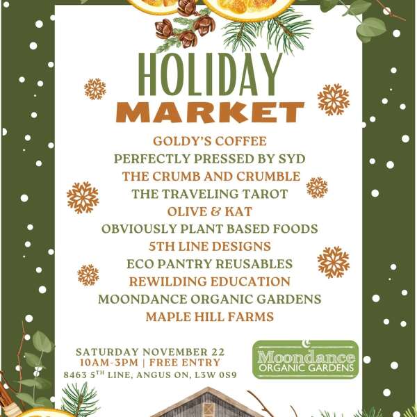 Holiday Market in the Barn, Seasonal food and great Vendors