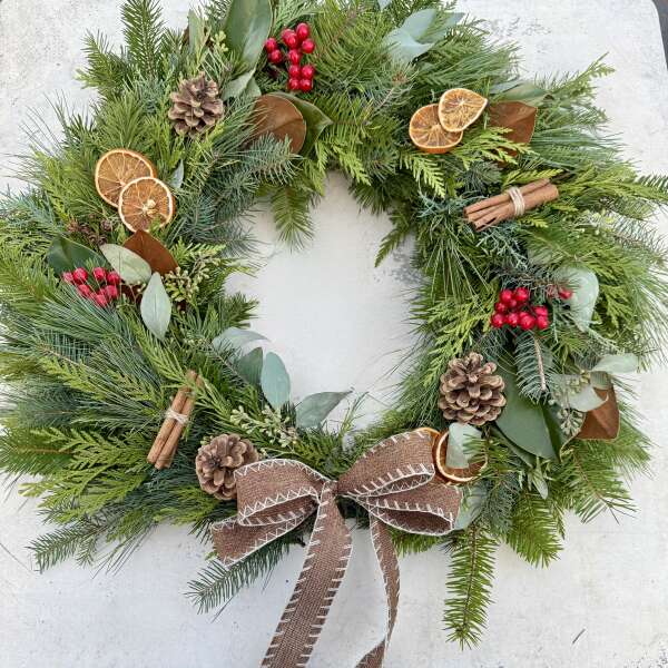 December doorstep, Evergreens & Seasonal produce